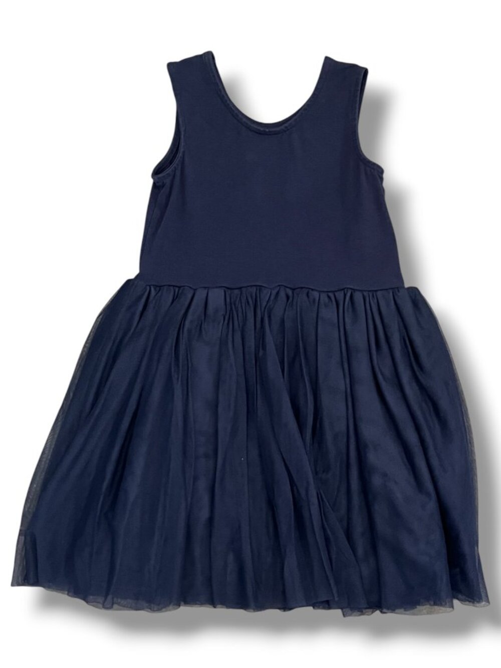 Hanna Andersson Navy Blue Sleeveless Tulle Twirl Dress Size 6-7Y 120cm - Picture 3 of 3